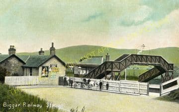 Biggar Railway Station Photo. Coulter - Broughton. Symington to Peebles Line (5)