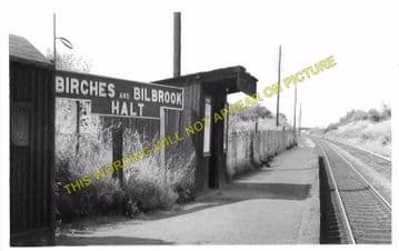 Birches & Bilbrook Railway Station Photo. Codsall - Dunstall Park. GWR. (4)