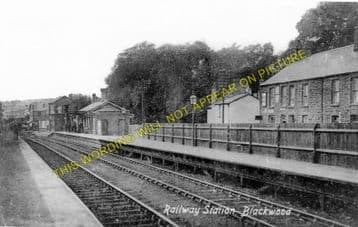 Blackwood Railway Station Photo. Argoed - Pontllanfraith. Tredegar to Risca. (2)