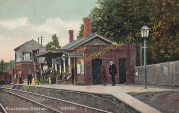 Blackwood Railway Station Photo. Argoed - Pontllanfraith. Tredegar to Risca. (7)