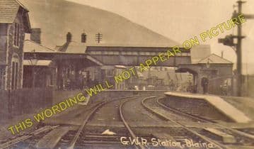 Blaina Railway Station Photo. Abertillery - Nantyglo. Brynmawr Line. (1)