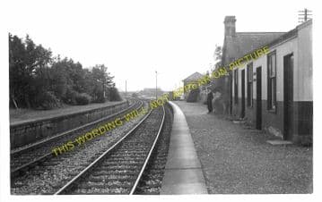 Blairadam Railway Station Photo. Kelty - Loch Leven. Kinross Line. NBR. (1)..