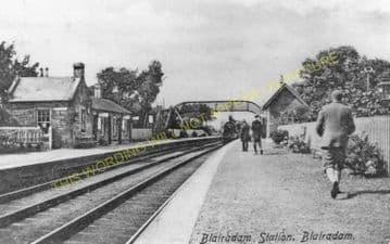 Blairadam Railway Station Photo. Kelty - Loch Leven. Kinross Line. NBR. (2)