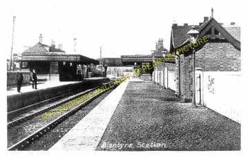Blantyre Railway Station Photo. Newton - Hamilton. Caledonian Railway. (1).
