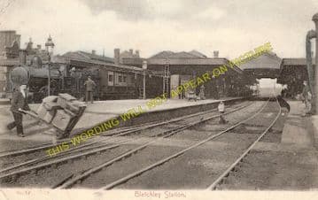 Bletchley Railway Station Photo. Leighton Buzzard - Milton Keynes. L&NWR (5)