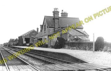 Blunham Railway Station Photo. Sandy - Willington. Bedford Line. L&NWR. (1)..