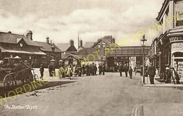 Blyth Railway Station Photo. Newsham, Hartley and Newcastle Line. (12).