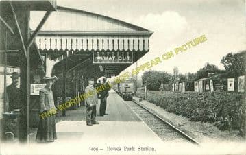 Bowes Park Railway Station Photo. Alexandra Palace - Palmers Green. GNR. (1)..