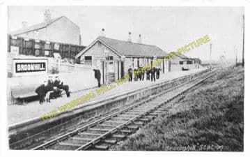 Broomhill Railway Station Photo. Chevington - Amble. North Eastern Railway. (6)