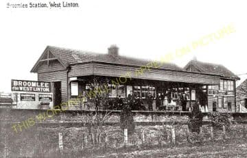 Broomlee Railway Station Photo. Macbie Hill - Dolphinton. Leadburn Line. (1)
