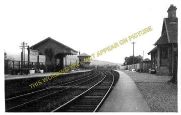 Broughton Railway Station Photo. Stobo - Biggar. Peebles to Symington Line. (1)..