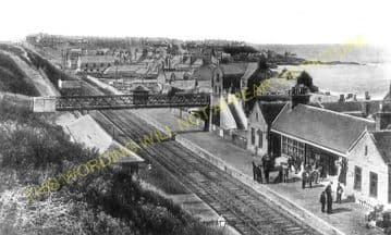 Buckie Railway Station Photo. Buckpool - Portessie. Elgin to Portsoy Line. (4)