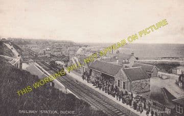 Buckie Railway Station Photo. Buckpool - Portessie. Elgin to Portsoy Line. (6)