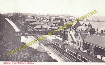 Buckie Railway Station Photo. Buckpool - Portessie. Elgin to Portsoy Line. (7).
