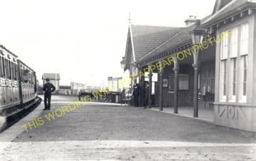 Buckie Railway Station Photo. Buckpool - Portessie. Elgin to Portsoy Line. (8).