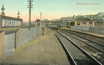 Bucksburn Railway Station Photo. Persley - Bankhead. Aberdeen to Dyce Line. (4)