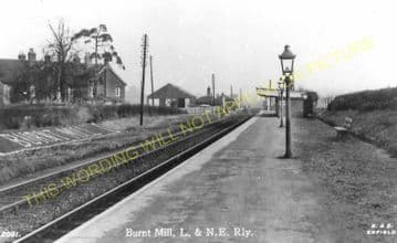 Burnt Mill Railway Station Photo. Roydon - Harlow. Broxbourne to Stansted. (5)