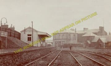 Burry Port Railway Station Photo. Llanelly - Pembrey. Pinged Line. BP&GVR. (3)