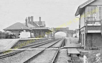 Burwell Railway Station Photo. Fordham - Swaffham Prior. Barnwell Line (9)