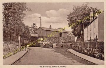 Busby Railway Station Photo. Clarkston - Thontonhall. Caledonian Railway. (2)