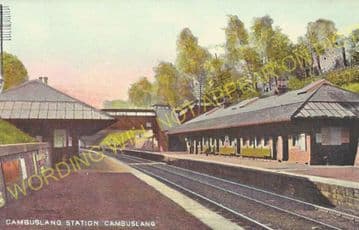 Cambuslang Railway Station Photo. Newton - Rutherglen. Caledonian Railway. (6)