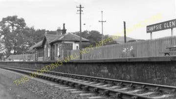 Campsie Glen Railway Station Photo. Lennoxtown - Strathblane. Killearn Line. (1)