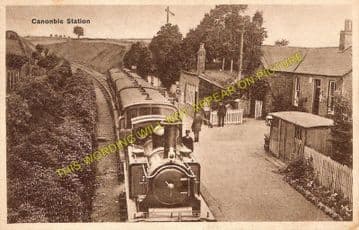Canonbie Railway Station Photo. Riddings - Gilnockie. Langholm Line. NBR. (2)