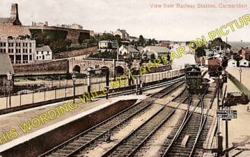 Carmarthen Railway Station Photo. Great Western Railway. (1)