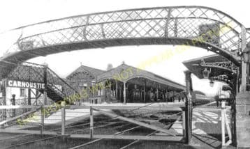 Carnoustie Railway Station Photo. Barry Links - East Haven. Dundee Line. (1)..