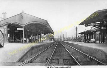 Carnoustie Railway Station Photo. Barry Links - East Haven. Dundee Line. (5)