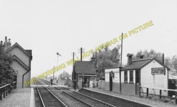 Castor Railway Station Photo. Wansford - Orton Waterville. Peterborough Line (6)