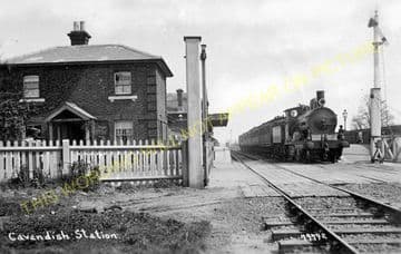 Cavendish Railway Station Photo. Clare - Glemsford. Bartlow to Long Melford. (5)
