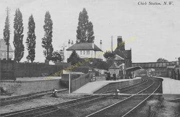 Chirk Railway Station Photo. Whitehurst - Preesgweene. Ruabon to Gobowen. (9)
