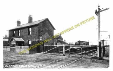 Choppington Railway Station Photo. Hepscott - Bedlington. Morpeth to Blyth. (1)