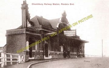Churchbury Railway Station Photo. Edmonton - Forty Hill. Cheshunt Line. (1)