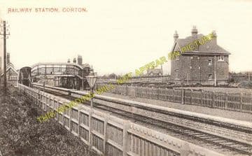 Corton Railway Station Photo. Lowestoft - Hopton. Great Yarmouth Line. (2)