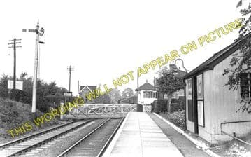 Countesthorpe Railway Station Photo. Wigston - Broughton Astley. Midland Rly (1).