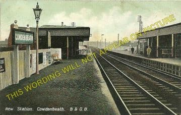 Cowdenbeath Railway Station Photo. Halbeath to Lochgelly and Kelty Lines. (3).