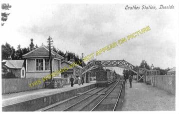 Crathes Railway Station Photo. Drum - Banchory. Aberdeen to Ballater Line. (1)..