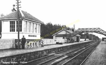 Crathes Railway Station Photo. Drum - Banchory. Aberdeen to Ballater Line. (2)
