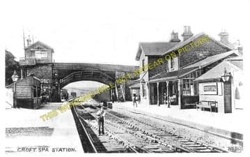 Croft Spa Railway Station Photo. Darlington - Eryholme. Northallerton Line. (3)