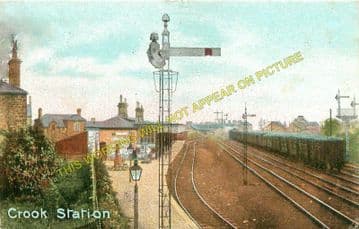 Crook Railway Station Photo. Beechburn - Tow Law. Rowley Line. North Eastern (3)