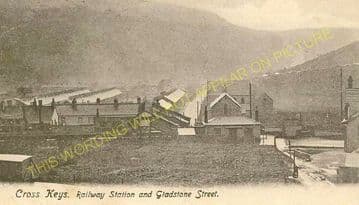 Cross Keys Railway Station Photo. Risca - Abercarn. Newport to Crumlin. GWR  (1)