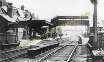Cross Keys Railway Station Photo. Risca - Abercarn. Newport to Crumlin. GWR  (2)