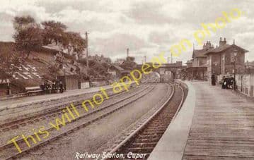 Cupar Railway Station Photo. Dairsie - Springfield. Leuchars to Ladybank. (10)