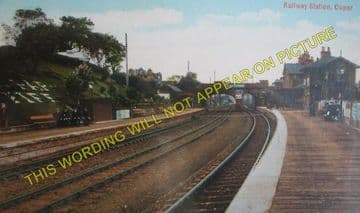 Cupar Railway Station Photo. Dairsie - Springfield. Leuchars to Ladybank. (2)
