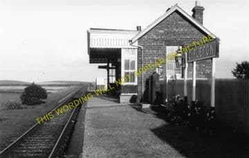 Dirleton Railway Station Photo. Drem - North Berwick. North British Railway (1)..