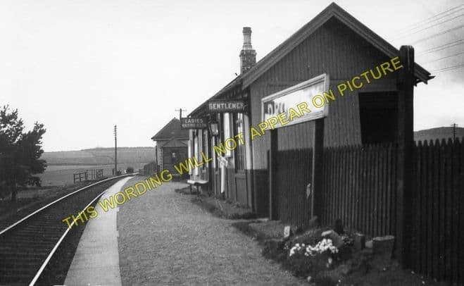 Dronley Railway Station Photo. Baldragon - Auchterhouse. Newtyle Line. (1).