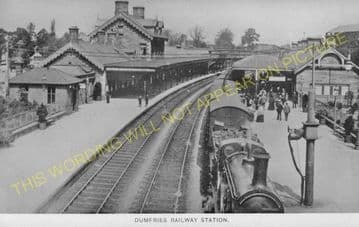 Dumfries Railway Station Photo. Glasgow & South Western Railway (7)