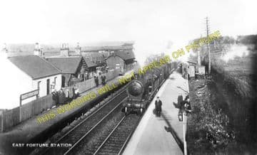 East Fortune Railway Station Photo. Drem to East Linton and North Berwick. (1)..